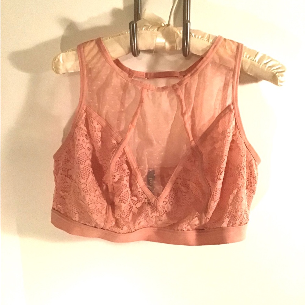 NWOT baby pink torrid lace bralette